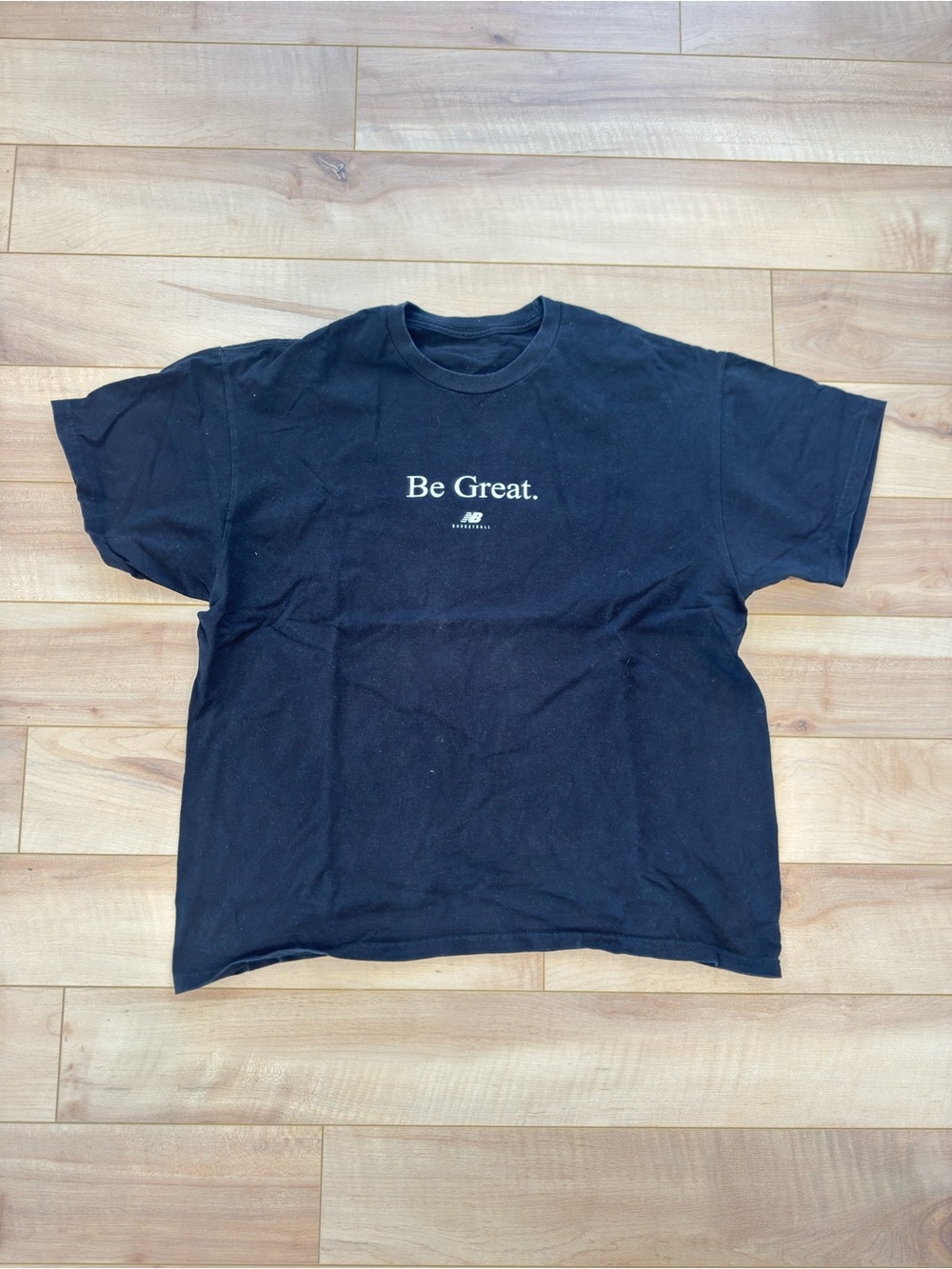 New Balance Men's Black Short Sleeve Tee "Be Great."